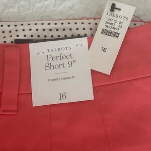 NWT Talbot’s Perfect Short 9”